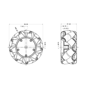 Rueda Mecanum para <span class=keywords><strong>Arduino</strong></span> Smart <span class=keywords><strong>Robot</strong></span> Car Rueda omnidireccional universal para kits de robótica - Product Image 6