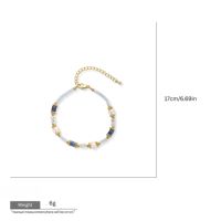 Ensemble de bijoux tendance avec perles colorées personnalisées, chaîne de perles, design délicat, bracelet et colliers plaqués or