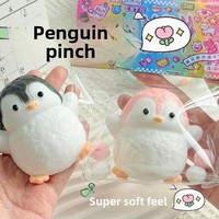 Peluche Mignonne Pingouin Ventru à Rebond Lent, Jouet Anti-Stress et de Décompression, Poupée à Presser Amusante pour Filles et Adultes