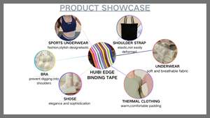 833-1.5 Logo de tissage en relief de marque personnalisée plusieurs couleurs Polyester Nylon Stretch Tricoté <span class=keywords><strong>Bande</strong></span> élastique pour sangle de sous-vêtements - Product Image 5