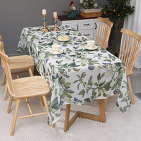 Nappe carrée moderne style ferme à motif floral imprimé en polyester et lin, lavable, sur mesure, pour fêtes et décoration intérieure