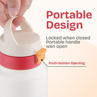 Vaso Térmico Portátil Personalizado de Alta Calidad con Logotipo, Botella de Agua de Acero Inoxidable 304 para Exteriores con Pajita Abatible y Asa de Transporte