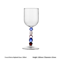 Ensemble de verres à vin tendance haut de gamme en borosilicate, verres à vin mousseux élégants et créatifs pour la décoration de fêtes et banquets à domicile