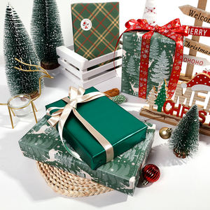 Wholesale 80g Metallic Paper 43*300cm <b>Christmas</b> Gift Luxury Custom Packaging Wrapping Paper Roll - Product Image 1