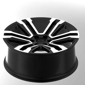 عجلات مصنوعة حسب الطلب بتقنية Flow Forged مقاس 22*9J و24*10J بوصة، 6x139.7، ET31، CB78.1، طلاء أسود كامل، عجلات سبائك لسيارات GMC Sierra1500 <span class=keywords><strong>Limited</strong></span> - Product Image 3