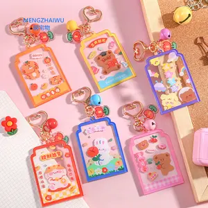 Malaysia hot sale acrylic key chain accessories card set office promotional cute kawaii keychains