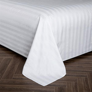 Luxuriöse 100% Baumwoll-Satin-Streifen Hotelbettwäsche-Sets Anpassbar in Queen & King Größen Weiße Bettlaken für Hotel- und Krankenhausgebrauch Großhandel - Product Image 5