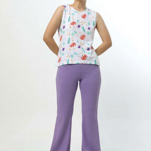 Camiseta sin Mangas para Mujer, de Algodón de Alta Calidad, Personalizable (OEM), Secado Rápido, Transpirable, Estilo Casual, Último Diseño, Servicio de Fabricación Disponible - Product Image 1