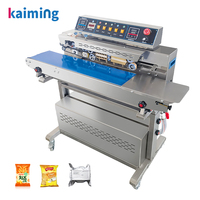 Machine de scellage horizontale automatique continue sous vide 1120 avec imprimante intégrée pour sacs en plastique, aliments et bandes gonflables