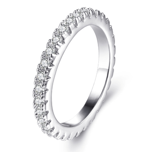 Anillo de Plata de Ley <span class=keywords><strong>925</strong></span> con Circonitas Pavé Brillantes, Anillo Sencillo de Plata <span class=keywords><strong>925</strong></span>, Joyería de Moda en Oferta Diaria - Product Image 3