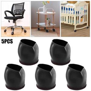 Ensemble <span class=keywords><strong>de</strong></span> 5 pièces <span class=keywords><strong>chaise</strong></span> jambe pied couverture meubles bouchons roue protecteur pour bureau ménage Durable ordinateur <span class=keywords><strong>chaise</strong></span> roulant tabouret - Product Image 2