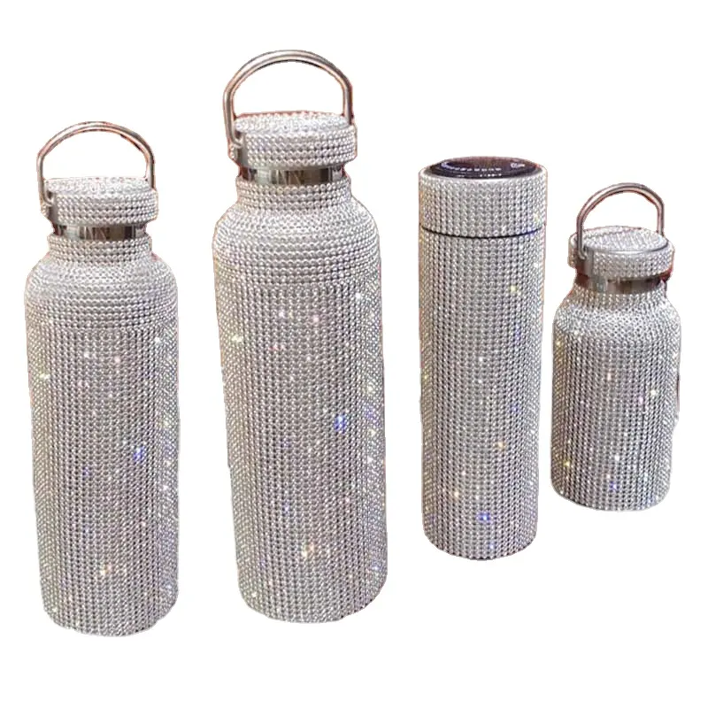 Stainless Water Bottles 350/500/750ML New Product Wholesale Diamond Vacuum Double Wall Sports Stainless Steel Water Bottle