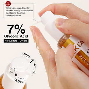 Set per la Cura della Pelle <span class=keywords><strong>con</strong></span> Acido Glicolico Tonico Crema Siero Esfoliante per Rimuovere Macchie Scure e Sbiancare la Pelle del Viso per un Incarnato Luminoso - Product Image 5