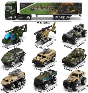Camión Militar Personalizado con Set <span class=keywords><strong>de</strong></span> <span class=keywords><strong>Soldados</strong></span> en Miniatura, Coche <span class=keywords><strong>de</strong></span> Batalla Fundido a Presión en Camión Transportador - Product Image 3