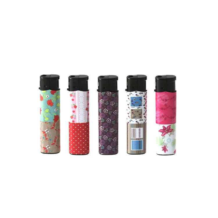 Electronic Gas Lighters Fashion Cigarette Lighter Disposable Display Box Plastic Modern Sea Candle Cigarette Camping lighter