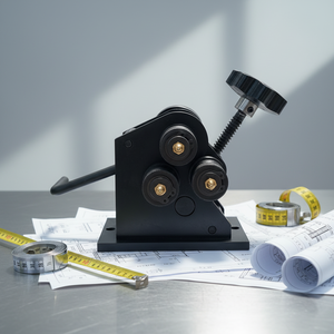 Machine à cintrer ronde PR-3, plieuse de tuyaux à trois rouleaux, plieuse de conduites, machine à arrondir, rouleau manuel à engrenages pour cintrage d'anneaux - Product Image 1