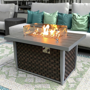 Cheminée électronique extérieure moderne en acier avec télécommande, dessus rectangulaire en carrelage <span class=keywords><strong>pour</strong></span> salon et appartement - Product Image 5