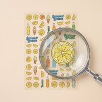 Kit d'autocollants 3D personnalisés à faire soi-même : Brise estivale, plage, limonade et chariot de crème glacée – Autocollants PET anti-stress