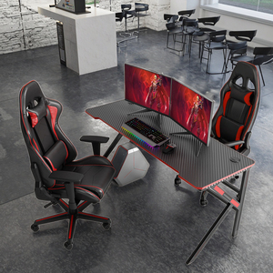 Venta al por mayor RGB LED extensible marco de metal Racing Table Pro Gamer Gaming PC Desk para configuraciones de juego - Product Image 4