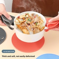 Isolation thermique Silicone de qualité alimentaire nid d'abeille Rectangle tapis de Table porte-gobelet Anti-brûlure tampon pour cuisine four café sûr