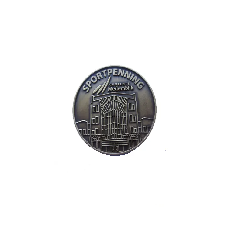 Logo Logam Koin Murah Koin Emas India Ukiran Kuno Yunani Kuno Kustom Koin Emas Troli untuk Penjualan