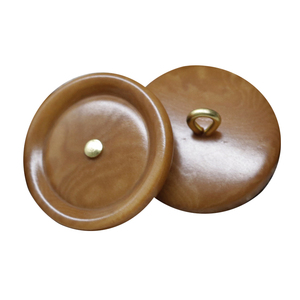 نمط الرجعية كورزو الجوز الزخرفية جولة عرقوب قميص دعوى السترة أزرار سترة الضوء البني الطبيعي زر التخصيص - Product Image 3