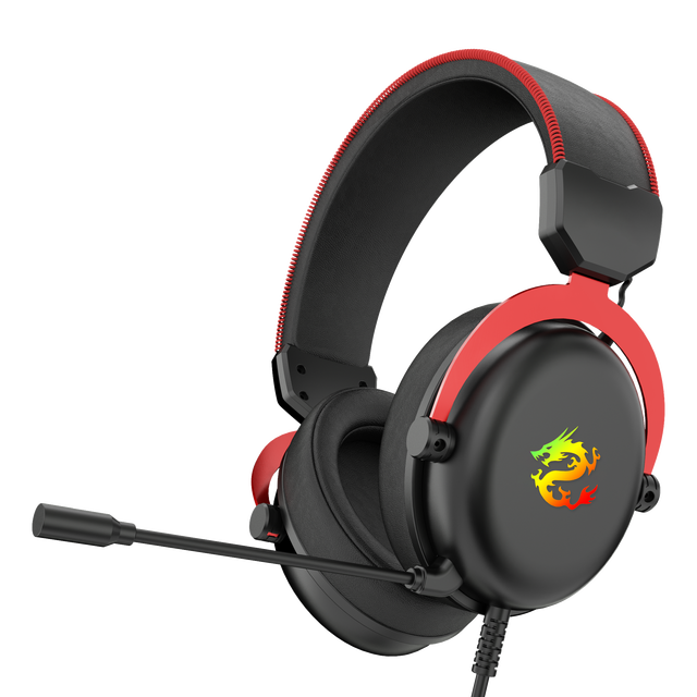PJT-DEP2454 RGB Dynamic Driver Dual Mode Sound USB Wired Over-Ear Gaming Headset Noise Cancelling Mic PC Mobile Phone Sports