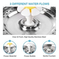 Distributeur d'eau intelligent pour animaux de compagnie, 2,4 L, alimenté par USB, avec LED, pour chiens et chats, vente en gros