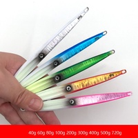 40/60/80/100/200/300/400/500/720g Appâts de pêche au plomb à gabarit lent Appâts de pêche lumineux Leurre de pêche à gabarit dur