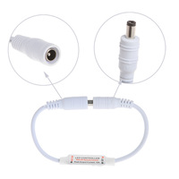 Contrôleur LED manuel miniature Lebeisenf, interrupteur DC 12V-24V 12A 1 canal, variateur de lumière monochrome, connecteur mâle/femelle DC5521, soudé PWM