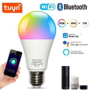 Bombilla Inteligente Tuya Wifi/Bluetooth, Lámpara LED Alexa E27 RGB, Bombillas Inteligentes 220V 110V, Lámparas Inteligentes para Google Assistant y Smart Life - Product Image 2