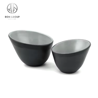 Gris Noir Rock Couleur Restaurant Plat Créatif Assiette Mélamine Forme Spéciale Plat Froid Bol En Mélamine