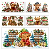 Autocollants de Noël, étiquettes de transfert, décorations pour tasses, gobelets, mugs, ensemble d'ornements de Noël pour verrerie