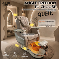 Équipement de luxe pour les ongles, fauteuil de massage pour manucure et pédicure avec fonction de brumisation