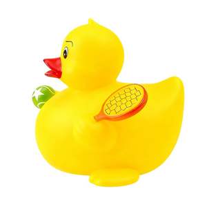 Promo Toy Wholesale Creative Shape PVC Vinyl Bath Toys for Kids <b>Small</b> Yellow Duck Tennis Plastic Play Water Toys Dolphin Factory - Product Image 2