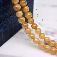 2025 vente chaude blonde cristal pierre perles 6-10mm cheveux clairsemés gaufrette bouddhiste bijoux à bricoler soi-même Bracelet accessoires espace perles