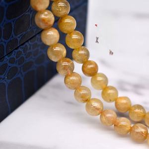 2025 vente chaude blonde cristal pierre perles 6-10mm cheveux clairsemés gaufrette bouddhiste bijoux à bricoler soi-même Bracelet accessoires espace perles - Product Image 1