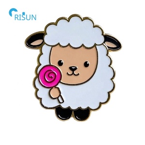 Broche en émail doux et personnalisable, pour revers, en forme d'animaux de dessin animé, <span class=keywords><strong>mouton</strong></span>, chèvre, agiga, nouveauté, fabrication - Product Image 6