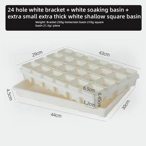 <span class=keywords><strong>Grand</strong></span> plateau carré moderne pour jardin extérieur 24 trous pour pépinière Support de succulentes en plastique épaissi - Product Image 4