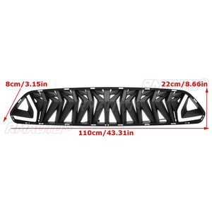 ABS Black Grille <b>for</b> Ford Mustang 2015 2016 2017 Front <b>Mesh</b> <b>Grill</b> With White LED Light - Product Image 3