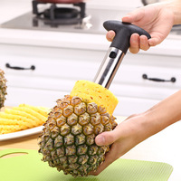 Grensoverschrijdend handmatig multifunctioneel 430 roestvrijstalen verdikt scherp ananasmes fruit ananas kernverwijderaar schiller