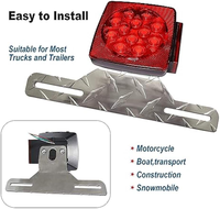 Support de plaque d'immatriculation pour remorque - Support en aluminium robuste pour camions, remorques, camping-cars, bateaux