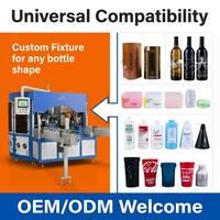 Machine de tampographie automatique 6 couleurs entièrement servo-rotative pour bouteilles et gobelets en verre (vin, bière) avec sécheur à air chaud PLC 12 stations