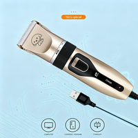 Tondeuse à poils pour animaux de compagnie rechargeable à faible bruit, kit de toilettage avec 4 peignes de guidage pour chiens et chats, rasoir électrique USB