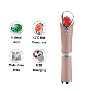 Eye Pen Uso en el hogar Multifunción Saludable Rojo Azul + Jade Calor Vibración Masajeador de ojos Varita con calor Dispositivo de belleza para ojos - Product Image 2