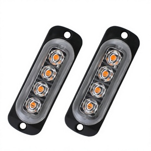 Nouvelles feux de signalisation d'urgence pour camion et voiture à 4 LED, feux de circulation bleus, lampe stroboscopique pour moto, lampe de signalisation latérale automatique 12V-24V - Product Image 4
