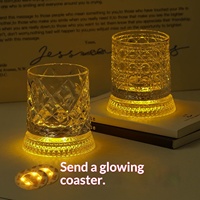 Verre Moderne Lumineux en Verre Cristal pour Whisky et Liqueurs – Tasse Haut de Gamme pour Café Glacé Américain – Gobelet Portable Unisexe
