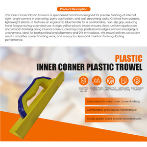 Espátula de Concreto de Grado Industrial, Práctica, de Acero Templado y Plástico, Raspador de Masilla para Paneles de Yeso, Espátula de Plástico para Esquinas Interiores - Product Image 3