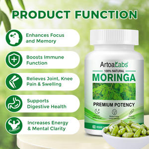 Kapsul sayuran <span class=keywords><strong>Moringa</strong></span> organik alami 60p kapsul bubuk daun <span class=keywords><strong>Moringa</strong></span> untuk mendukung kesehatan sendi mendorong tidur yang tenang - Product Image 4