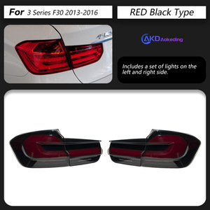 Para BMW Serie 3 F35 F30 y Serie 5, montaje de luz trasera LED 3D, lente transparente con luces rojas de freno y dirección, diseño de flujo de agua - Product Image 5